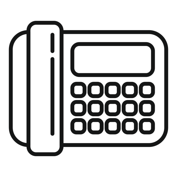 智能办公电话图标轮廓数据图片下载