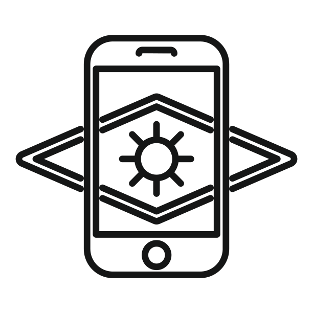 增强现实手机屏幕图标轮廓图片下载
