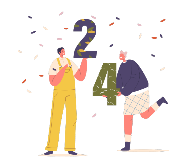 欢快兴奋的男女角色图片下载