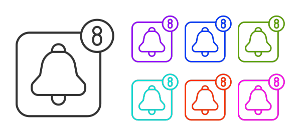 黑线闹钟应用智能手机界面图片下载