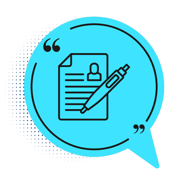 黑线简历图标隔离在白色图片下载