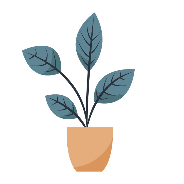 室内盆栽植物。设计房子，房间或办公室的元素。白色背景上孤立的元素。矢量图图片下载