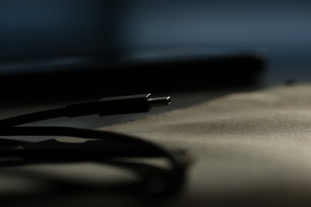 c型电缆微距拍摄。图片下载