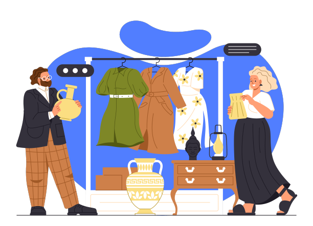 古玩市场里的人图片下载