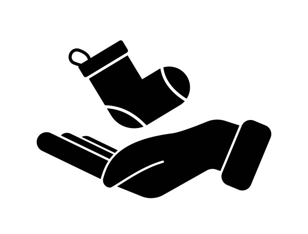 手握圣诞图标，矢量最好的平面图标。图片下载