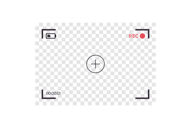 相机屏幕框架和取景器的焦距。图片下载