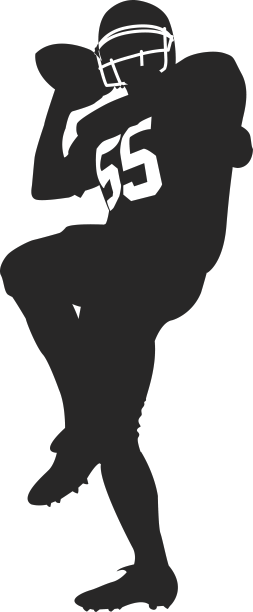 橄榄球投掷剪影图片下载