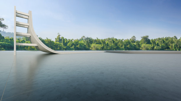 空荡荡的混凝土地板和灰色的墙壁。图片下载