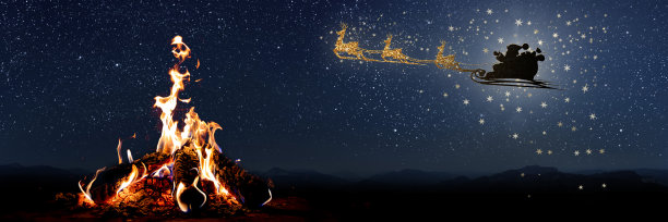 一颗圣诞星在夜晚照耀着伯利恒的群山图片下载