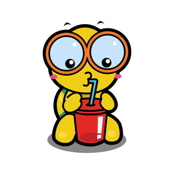 乌龟在喝饮料图片下载