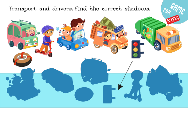 可爱的汽车和司机在城市中找到阴影图片下载