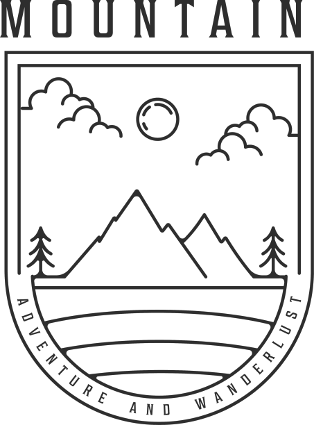 山徽线条艺术标志简单模板图片下载