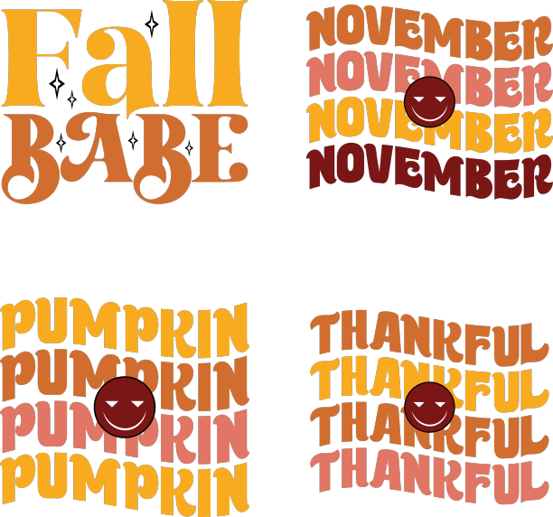 感恩节复古SVG设计包图片下载