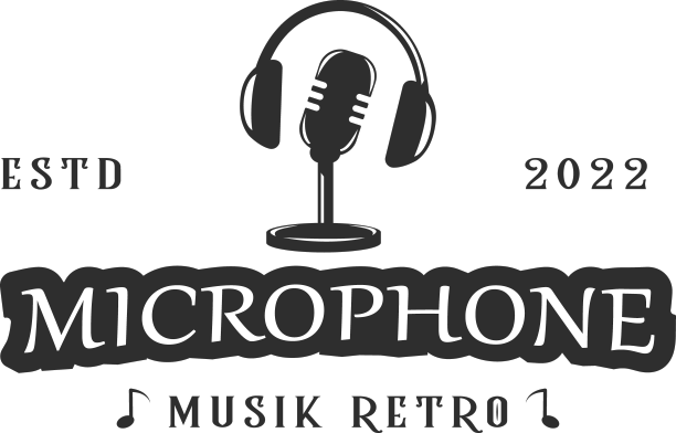 麦克风标志复古模板图标图形图片下载