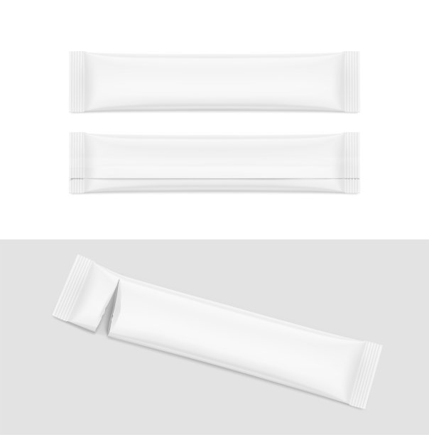 空白棒包装袋模型。图片下载