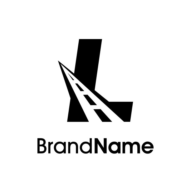 极简主义的初始L路标志图片下载