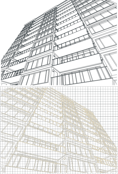 公寓楼蓝图图片下载