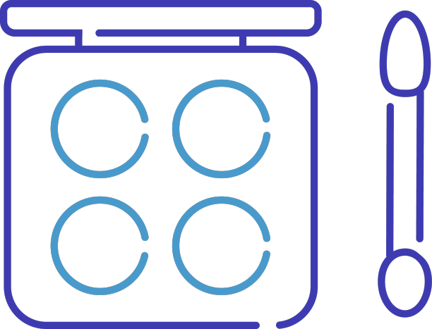用刷子画眼影盘图片下载
