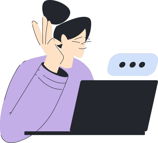 生意与年轻女子性格相投于手提电脑图片下载