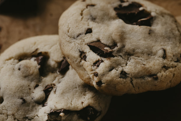 巧克力曲奇的特写照片图片下载