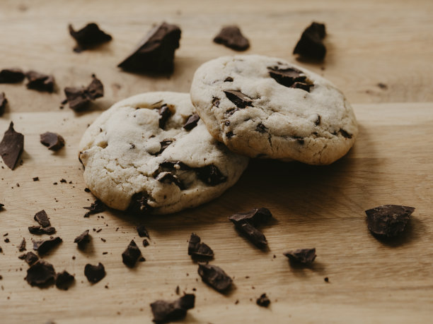 巧克力曲奇的特写照片图片下载