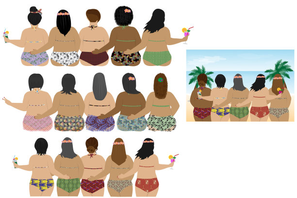 最好的朋友剪纸女孩回头看定制女孩牛仔裤女孩曲线的女孩加上尺寸的女孩在比基尼图片下载