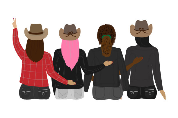 最好的朋友剪纸女孩回头看定制女孩牛仔裤女孩图片下载