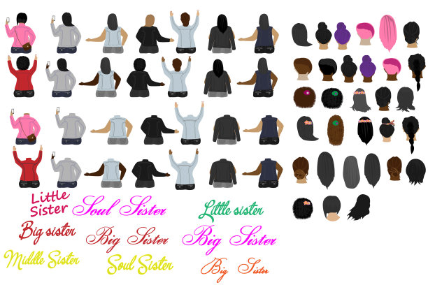 最好的朋友剪纸女孩回头看定制女孩牛仔裤女孩曲线的女孩加上尺寸的女孩在比基尼图片下载