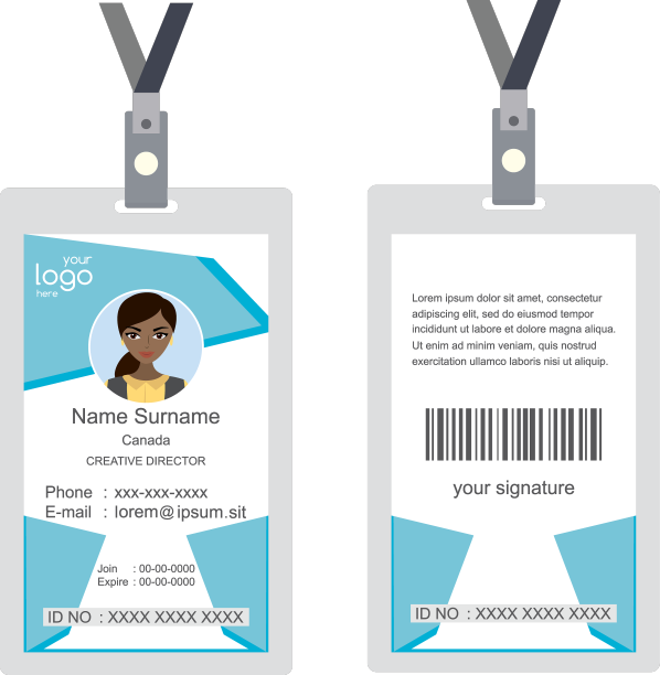 塑料和层压徽章或身份证图片下载