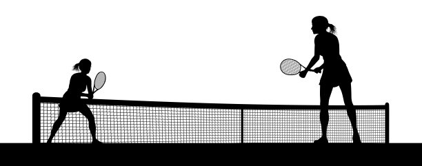女子网球比赛剪影选手图片下载