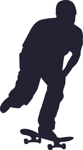 滑板运动剪影2图片下载