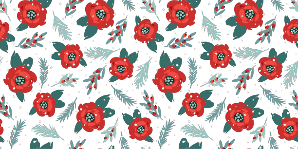 圣诞快乐，新年快乐无缝花纹图片下载