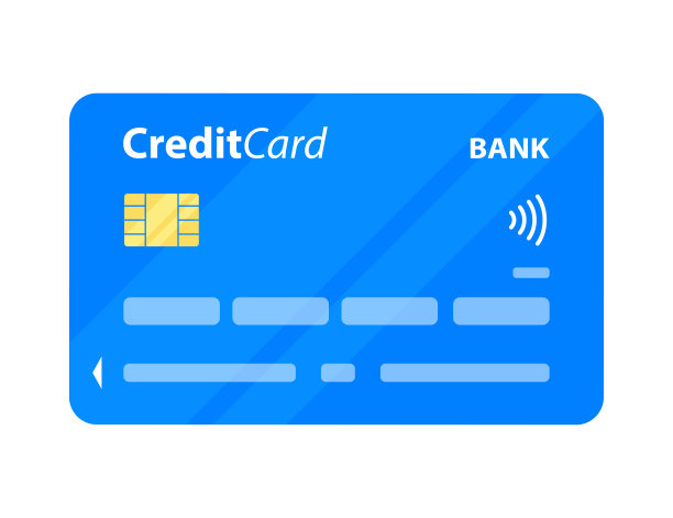 简单的信用卡在白色的背景。图片下载