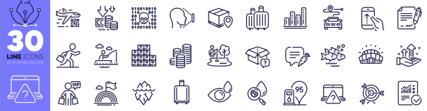 Qr码鱼学校和水分析线图标图片下载