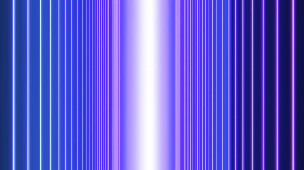 抽象的背景，各种蓝色调构成的垂直线。，各种活动的图像。三维渲染图片下载
