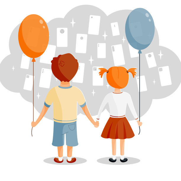 幼儿园里的孩子会和他们的父母说话，而父母在电话后面是看不见的。图片下载