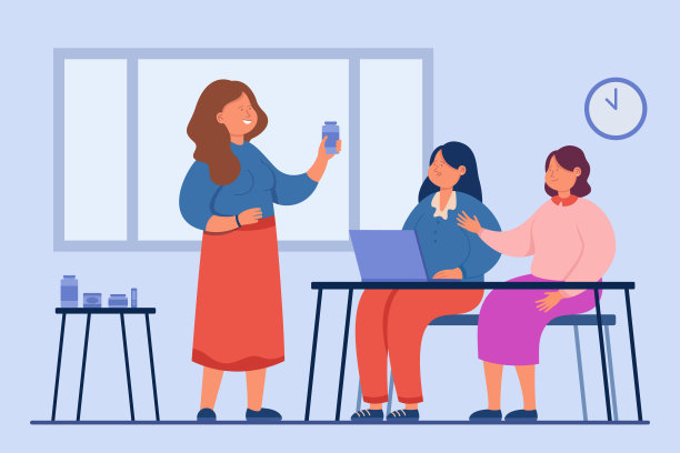 拿着奶油罐做报告的女人图片下载