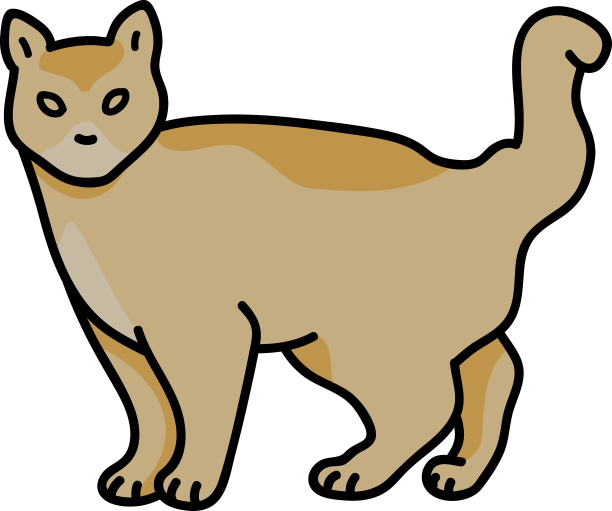 简单描边棕色猫图片下载