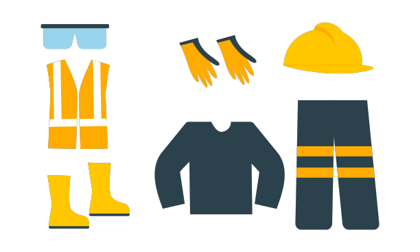 安全装备的收集作为工人的设备图片下载