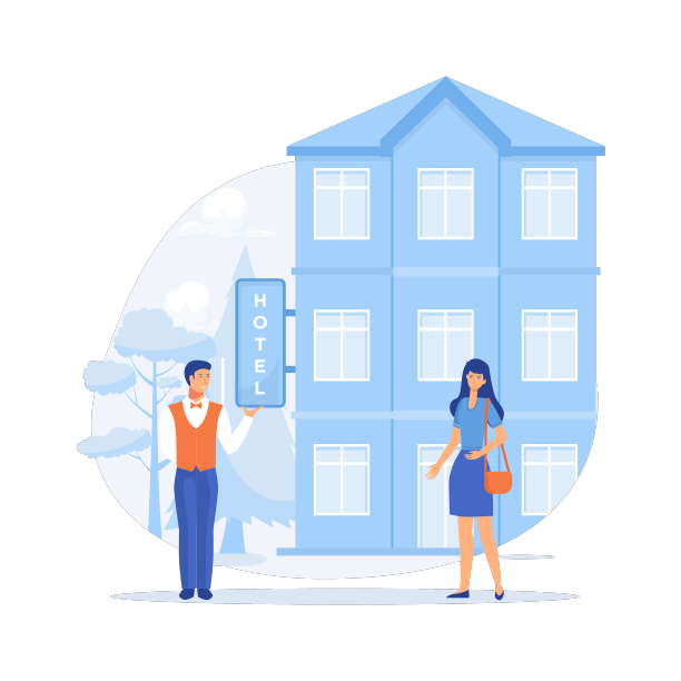 酒店服务的门童服务微笑的门童图片下载