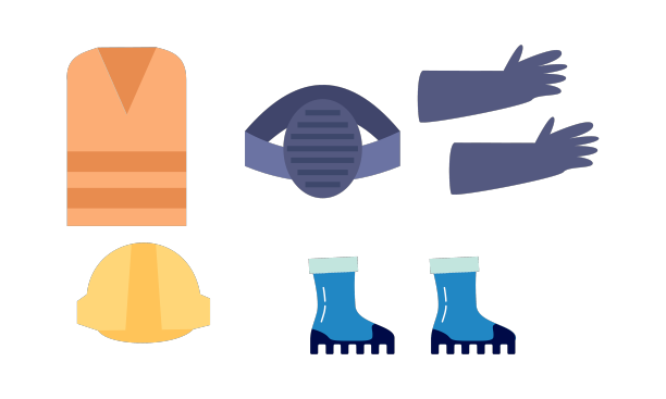 安全装备的收集作为工人的设备图片下载