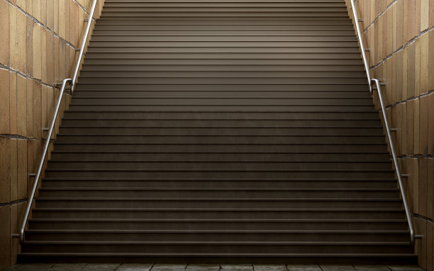 地铁的楼梯出口。三维演示图片下载