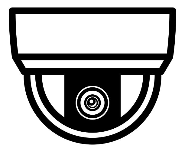 安全摄像头隔离矢量图标图片下载