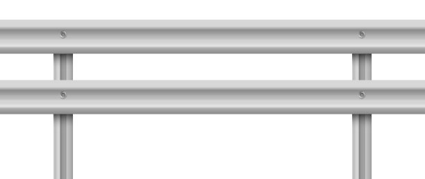 护栏钢护栏护栏护栏。金属道路护栏。矢量插图。图片下载