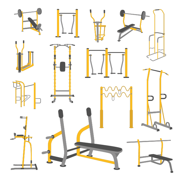 台式机及健身房户外器材图片下载