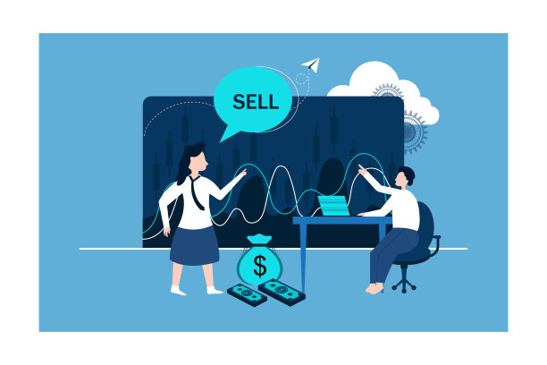 投资分析师持有卖出板，股票市场交易，金融投资和财富管理图片下载