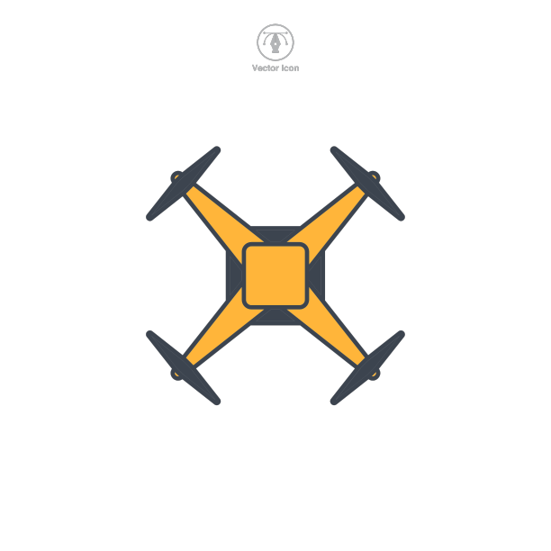 无人机图标符号孤立的白色背景图片下载