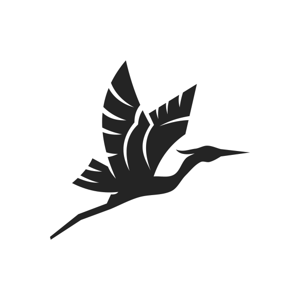 苍鹭标志模板孤立的品牌标识图标图片下载