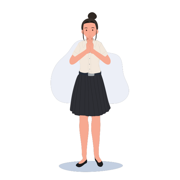 穿着制服微笑的泰国大学生是图片下载