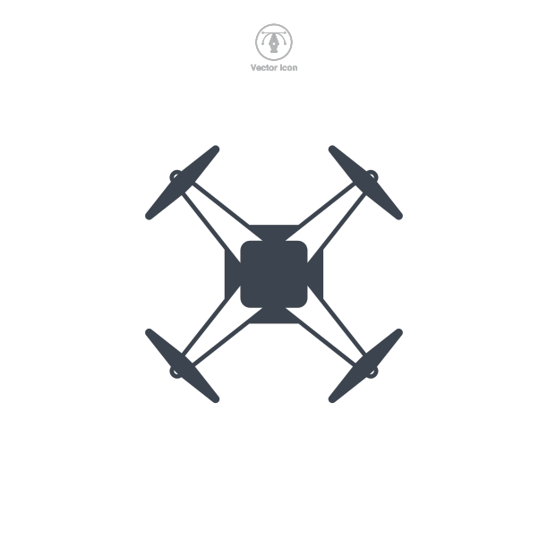 无人机图标符号孤立的白色背景图片下载